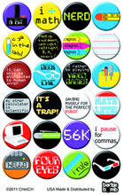 Image: Nerd 1-inch Pin 200-Piece Display 