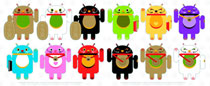 Image: Android: Vinyl Figure 12-Piece Ds Lucky Cat Series 