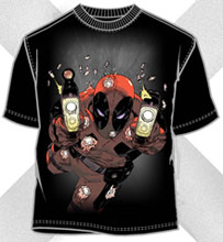 Image: Deadpool: Deadleap Black T-Shirt  (L)
