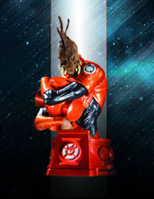 Image: Heroes of the DC Universe Bust: Blackest Night Orange Lantern Larfleeze 
