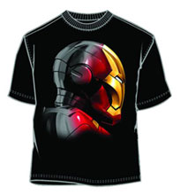 Image: Iron Man 2: Side Profile Starks Black T-Shirt  (XL)