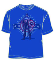Image: Captain America: Big Cap Light Navy T-Shirt  (XXL)