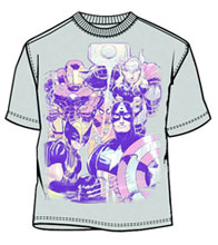 Image: Avengers: America's Finest Silver T-Shirt  (XXL)