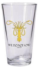 Image: Game of Thrones Pint Glass: Greyjoy Sigil 