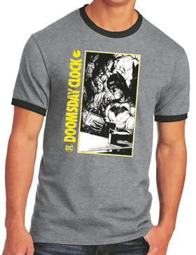 Image: Batman Ringer T-Shirt: Doomsday Clock  (L) - Graphitti Designs