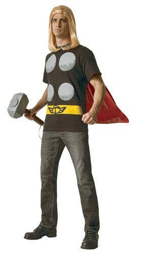 Image: Marvel T-Shirt w/Cape: Thor  (L) - Rubies Costumes Company Inc