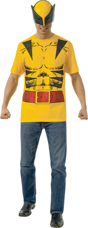 Image: Marvel T-Shirt w/Mask: Wolverine  (M) - Rubies Costumes Company Inc