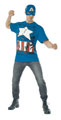 Image: Marvel T-Shirt w/Mask: Captain America  (M) - Rubies Costumes Company Inc