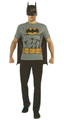 Image: DC T-Shirt w/Mask & Cape: Batman  (XL) - Rubies Costumes Company Inc