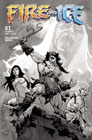 Image: Fire and Ice #1 (cover I incentive 1:15 - Asrar B&W) - Dynamite