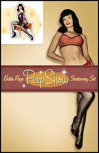 Image: Bettie Page Peepshow Stationery Set  - 
