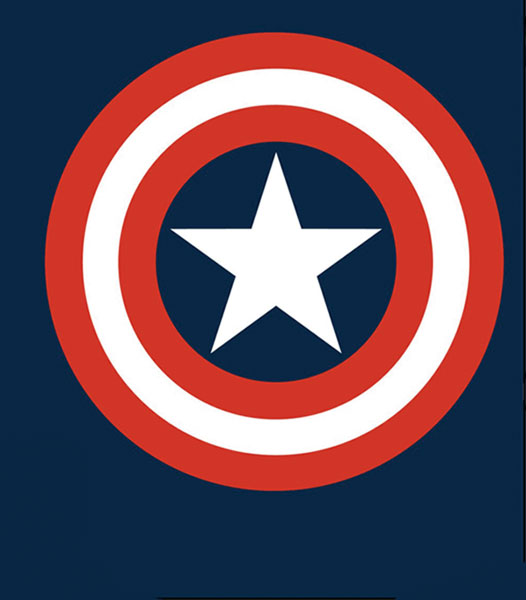 Image: Captain America: Symbol Navy T-Shirt  (XL) - Marvel Comics