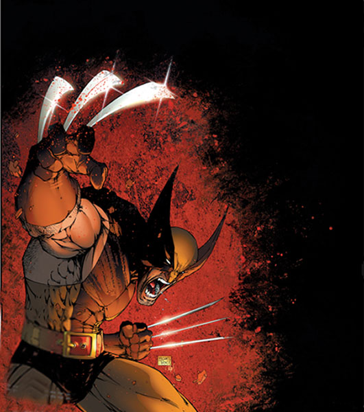 Image: Wolverine: Intense Black T-Shirt  (XL) - Marvel Comics