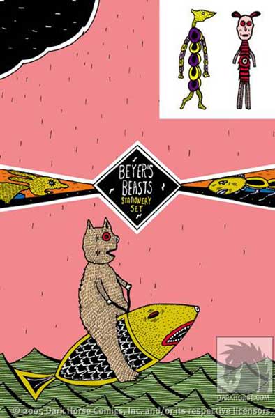 Image: Beyer's Beasts Stationery Set  - Dark Horse Comics
