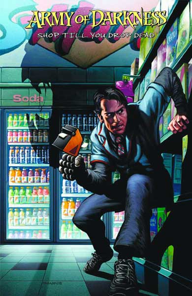 Image: Army of Darkness: Shop 'Til You Drop Dead  (PX Cover) SC - D. E./Dynamite Entertainment
