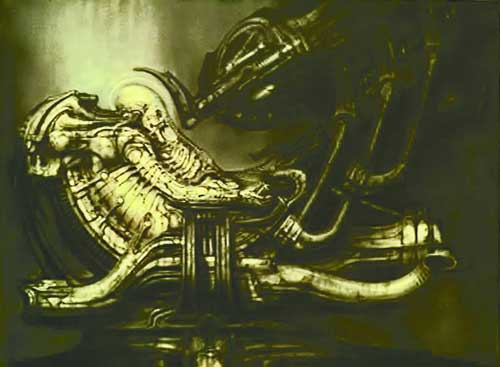 Image: H.R. Giger Lithograph #2: Pilot in Cockpit Lithograph #2  - 