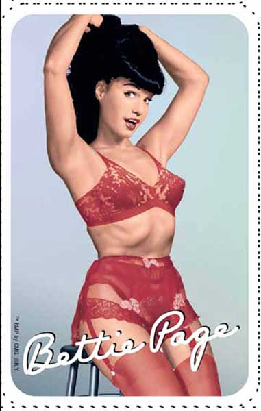 Image: Bettie Page Sticker #4: Red Bettie  - 