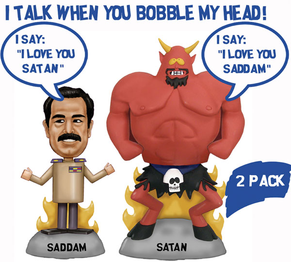 Image: South Park Wacky Wobbler Talking Bobble-Heads: Satan & Saddam  - 