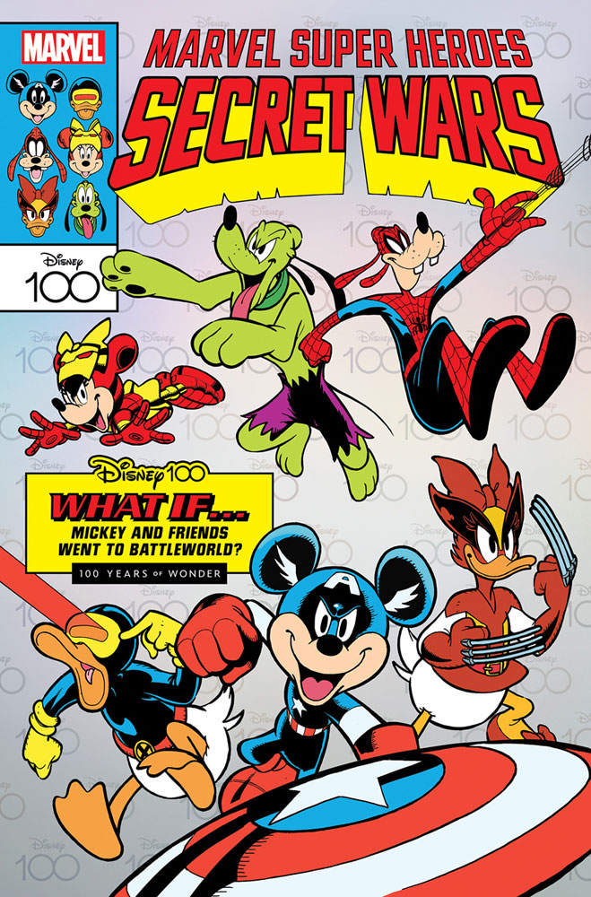 Image: Amazing Spider-Man #37 (variant Disney100 Secret War cover - De Lorenzi) - Marvel Comics