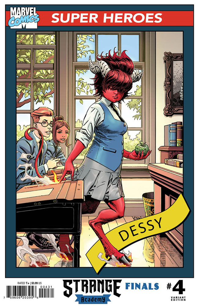 Strange Academy: Finals #4 (variant Trading Card cover - Weaver