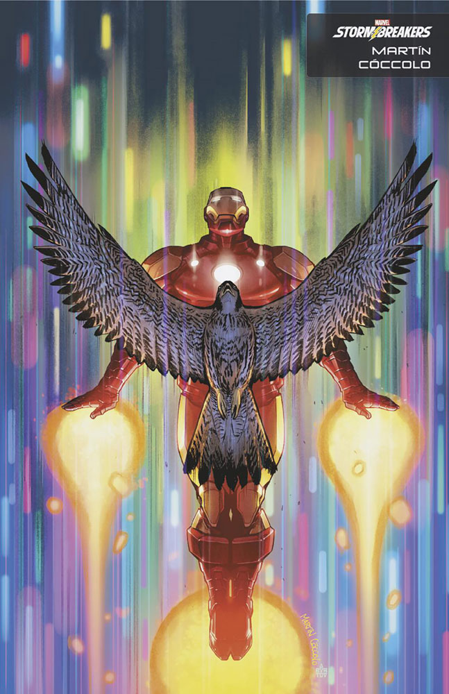 Image: Invincible Iron Man #9 (variant Stormbreakers cover - Coccolo) - Marvel Comics