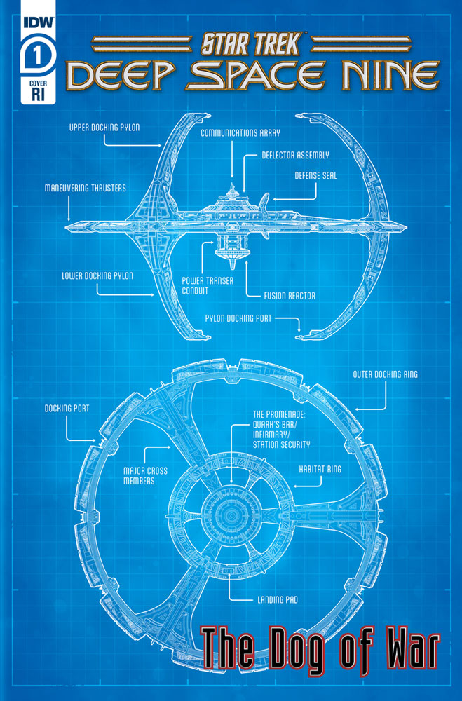 Image: Star Trek: Deep Space Nine - The Dog of War #1 (cover E incentive 1:25 - schematics)  [2023] - IDW Publishing