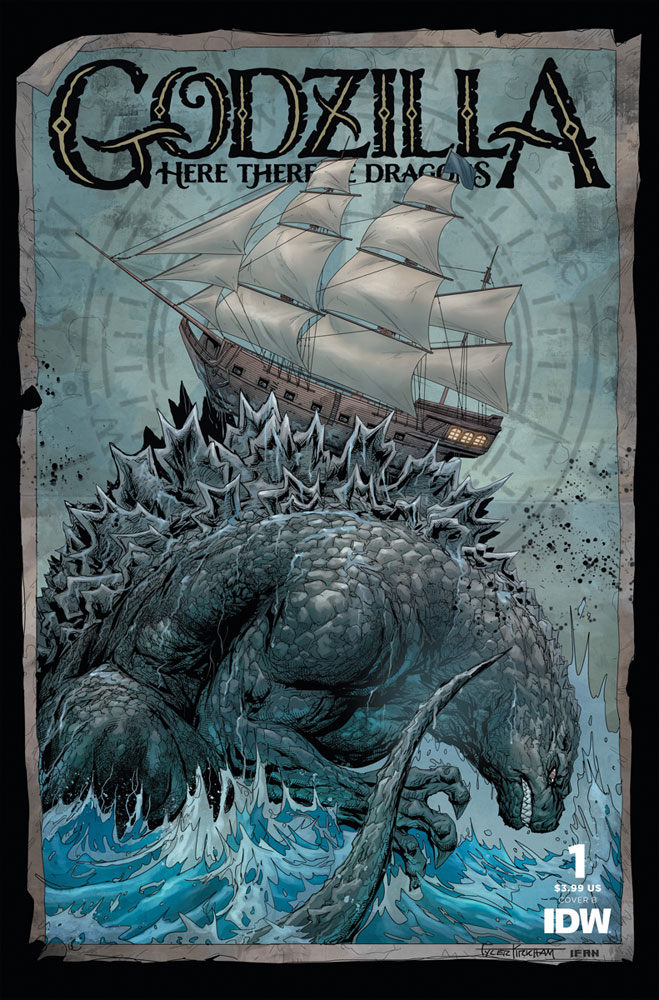 Image: Godzilla: Here There be Dragons #1 (cover B - Kirkham) - IDW Publishing