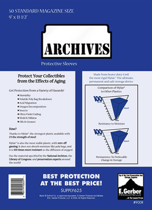 Image: Archives Sleeves: Magazine  (4-mil) (9x12) (50) - 