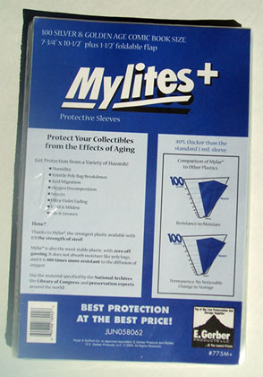 Image: Mylites+ Sleeves: Silver/Golden Age Size  (7-3/4x10-3/4) (100) - 