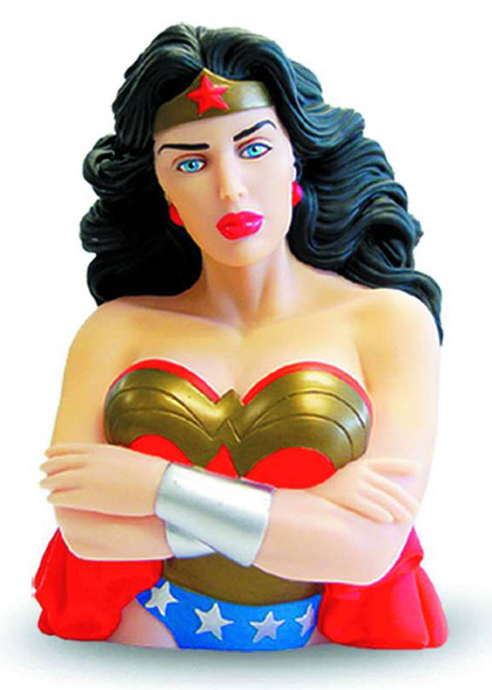 Image: Wonder Woman Plastic Bust Bank  - 