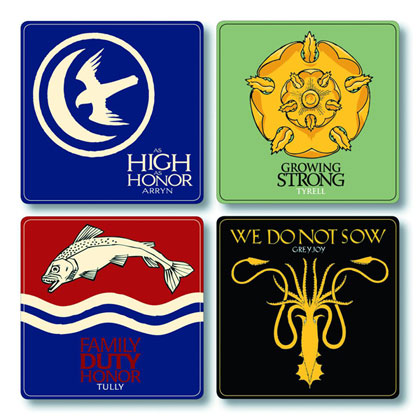 Image: Game of Thrones Season 2 Coaster Set  - Dark Horse