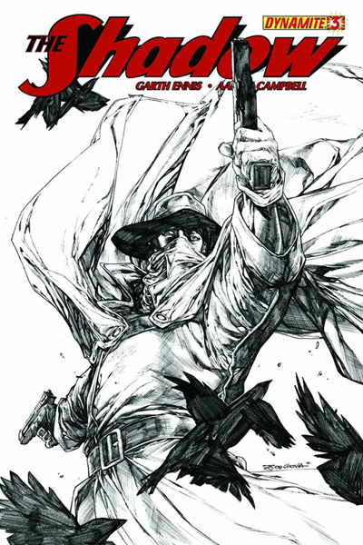 Image: Shadow #3 (50-copy Segovia B&W incentive cover) (v50) - D. E./Dynamite Entertainment