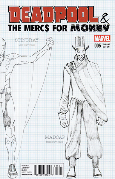 Image: Deadpool & the Mercs for Money #5 (variant cover - Hawthorne Design)  [2016] - Marvel Comics