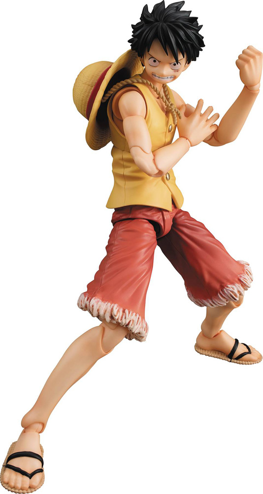 Image: One Piece Variable Action Hero PVC Figure: Luffy Past Blue  (YLW version) - Megahouse Corporation