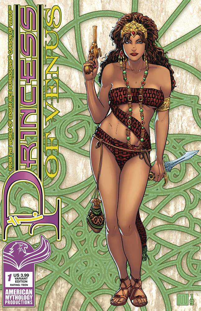 Image: Edgar Rice Burroughs' Princess of Venus #1 (variant cover) - American Mythology Productions