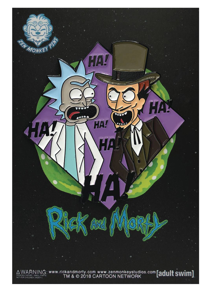 Image: Rick and Morty Diamond Pin: The Devil and Rick  - Zen Monkey Studios LLC