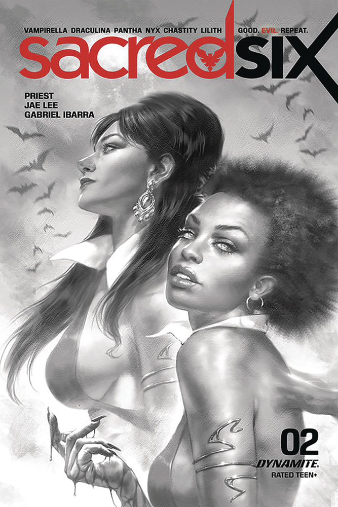 Image: Sacred Six #2 (incentive 1:25 cover - Parrillo B&W)  [2020] - Dynamite