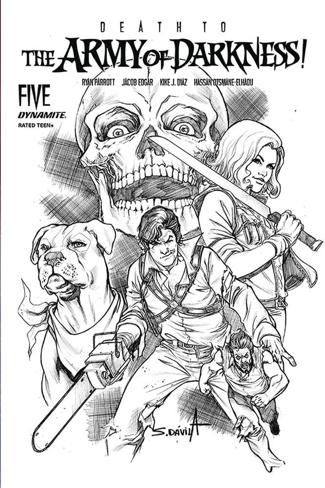 Image: Death to the Army of Darkness #5 (incentive 1:25 cover - Davila B&W)  [2020] - Dynamite