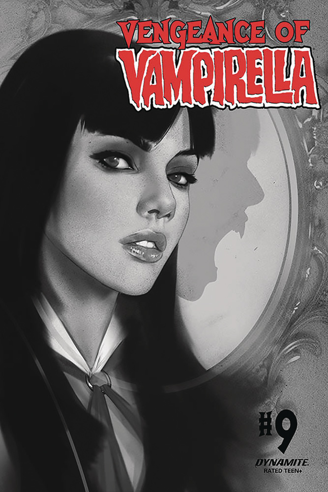Image: Vengeance of Vampirella Vol. 02 #9 (incentive 1:30 cover - Oliver B&W)  [2020] - Dynamite