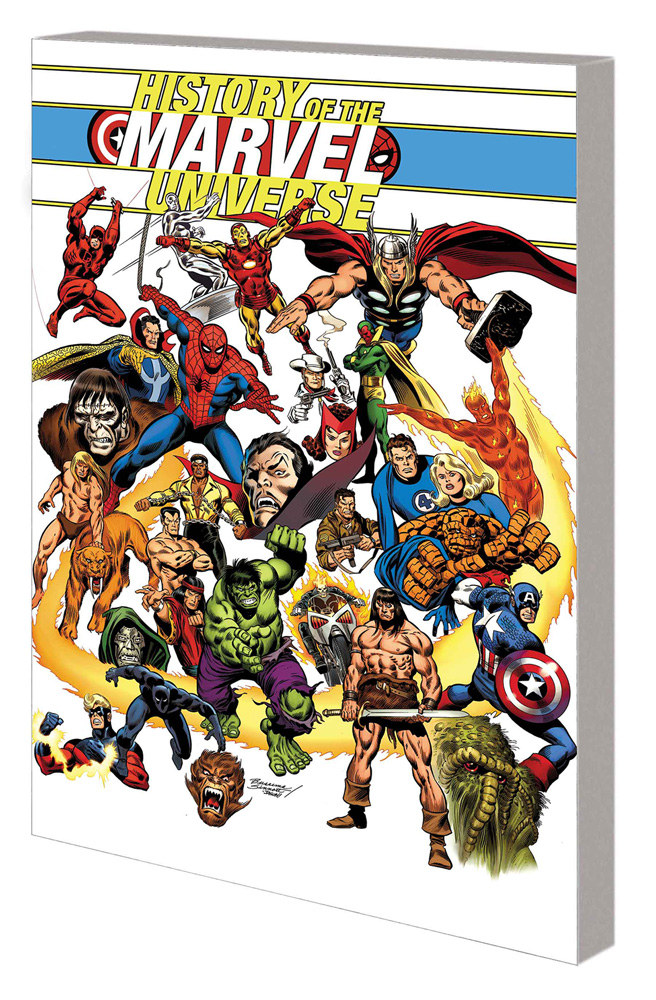 Image: History of the Marvel Universe SC  (direct market cover - Buscema) - Marvel Comics