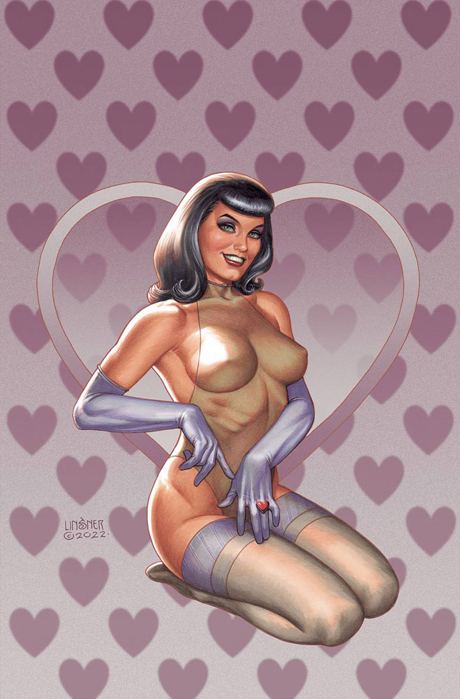 Image: Bettie Page Vol. 06 #1 (cover P - Linsner Premium Metal) - Dynamite