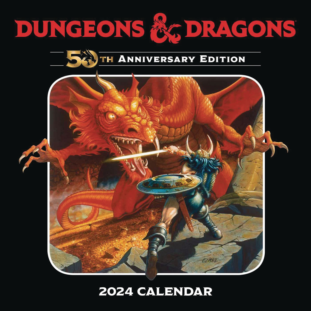 Dungeons & Dragons 2024 Wall Calendar 50th Anniversary Westfield Comics