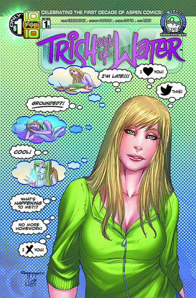 Image: Trish Out of Water #1 (Direct Market cover) - Aspen MLT Inc