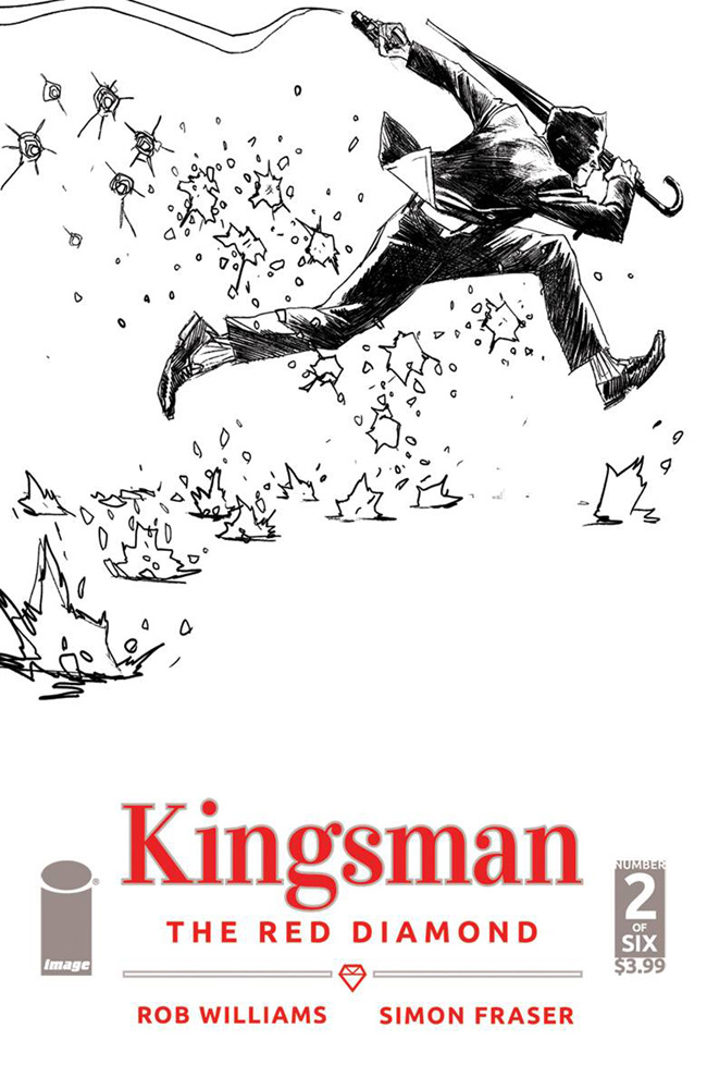 Image: Kingsman: The Red Diamond #2 (cover B - B&W)  [2017] - Image Comics