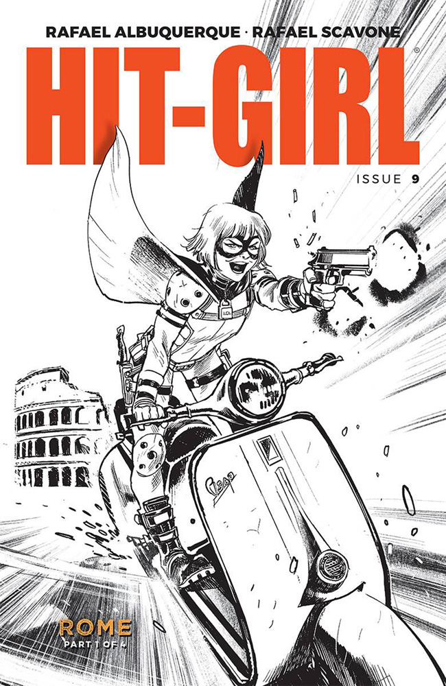 Image: Hit-Girl #9 (cover B - B&W)  [2018] - Image Comics