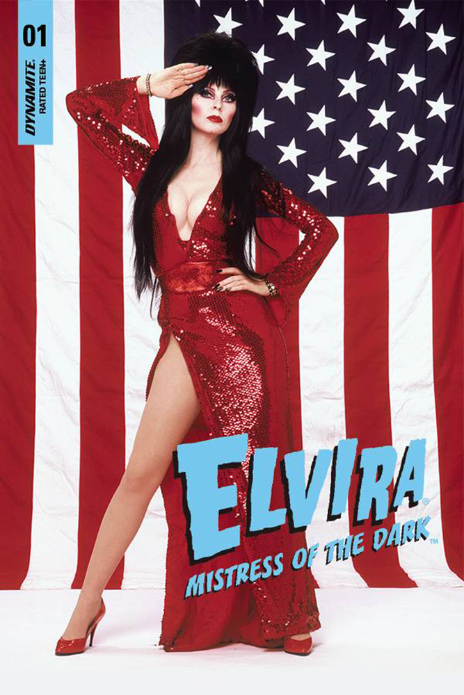 Image: Elvira: Mistress of the Dark #1 (variant cover - Stars and Stripes Photo) - Dynamic Forces