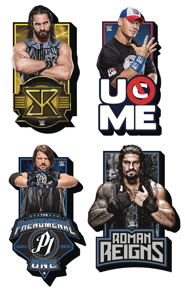 Image: WWE Superstar 12-Piece Funky Chunky Magnet Assortment  - Nmr Distribution America