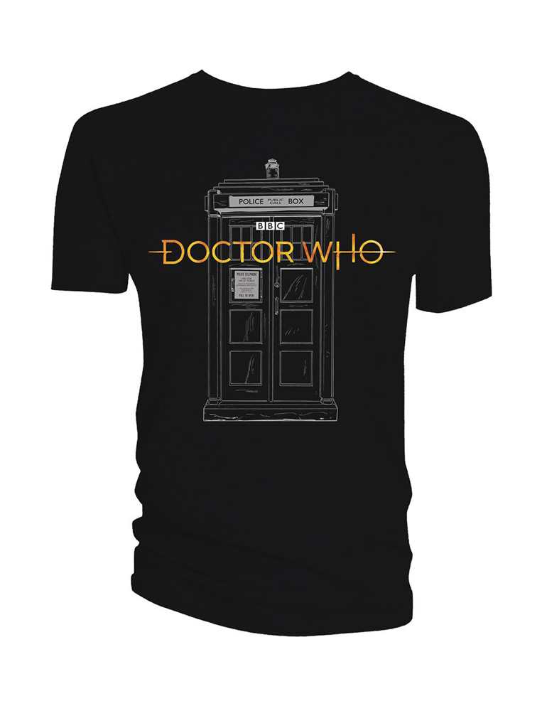 Image: Doctor Who T-Shirt: 13th Doctor Tardis Logo  (L) - Titan Books Uk