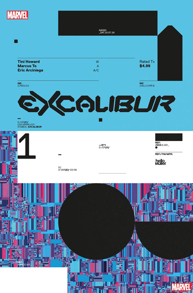 Image: Excalibur #1 (incentive 1:10 Design cover - Tom Muller)  [2019] - Marvel Comics