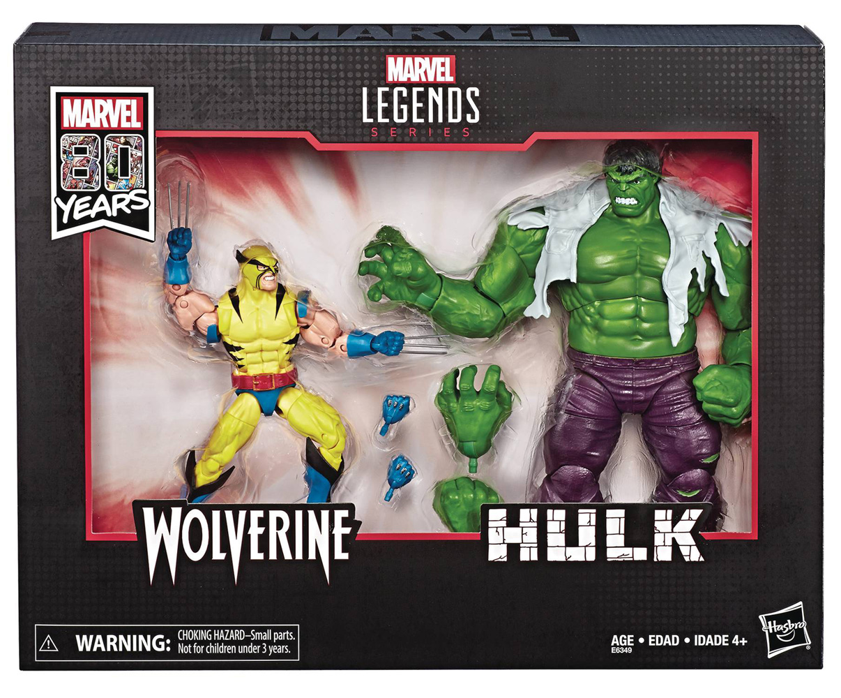 Image: Marvel Legends 80th Ann Wolverine/Hulk 6-Inch Action Figure Set Case  - Hasbro Toy Group